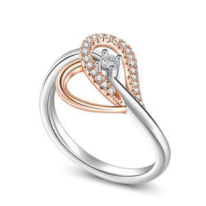 Anillo Jeulia de Plata de Ley Bicolor con Corazón Infinito e Incrustaciones de Circonita - Product Image 4