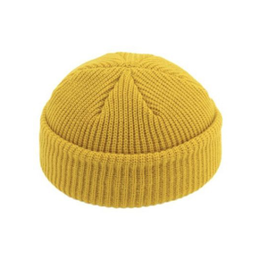 Gorro con logotipo bordado personalizado OEM, superventas, tejido sencillo diario, lana Unisex, gorro de punto de invierno con puños, uso diario alto - Product Image 4
