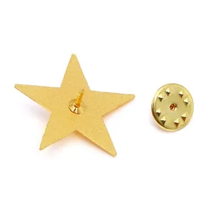 Broche en alliage en forme d'étoile en gros, épingle de revers plaquée or, badge de col de chemise, accessoire de mode pour costumes, manteaux et robes - Product Image 2