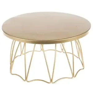 Soporte de pastel de cristal chapado en oro más moderno Nuevo estilo Diseño Premium para fiestas de hotel Uso de servicio de mesa - Product Image 6
