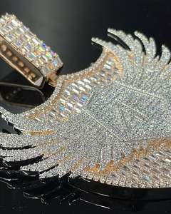 Colgante y Dijes de Moda Hip Hop Personalizados, Plata de Ley 925, Moissanita VVS, Pasa la Prueba del Diamante, Chapado en Rodio y Oro - Product Image 5
