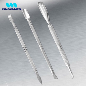 Outil de manucure double embout pour l'art des ongles, pousse-cuticules en acier inoxydable, prix de gros, par INNOVAMED - Product Image 4