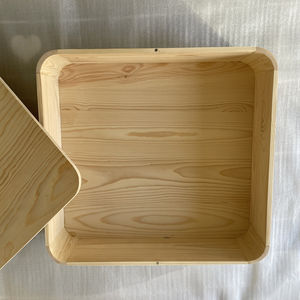 Boîte artisanale en pin sur le thème de la plage coffre à souvenirs coins arrondis boîte de rangement en bois avec couvercle magnétique pour organisateur de <span class=keywords><strong>magasin</strong></span> de bijoux - Product Image 3