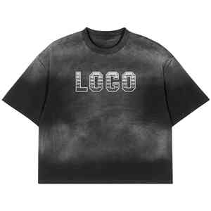 Camiseta de Hombre, Estilo Vintage, Lavada, Oversize, 100% Algodón, con Estampado Gráfico Desgastado por el Sol - Product Image 1