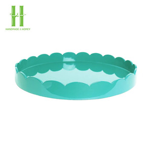 Bandeja de Servicio con Borde Festoneado, Acabado Mate o Brillante, Lacada, Color Azul Marino, de Alta Calidad, OEM, Venta Caliente - Product Image 4