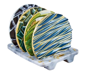 High Quality Resin <b>Coaster</b> Resin Customized <b>Coasters</b> Wholesale Beverage Colored Resin <b>Coasters</b> <b>for</b> Hot and Cold <b>Drinks</b> - Product Image 2