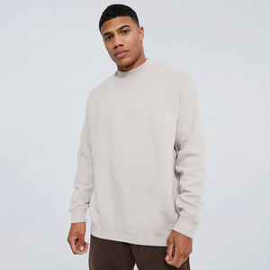 Sweat-shirt pull XL de haute qualité pour hommes 100% coton solide col rond manches longues sérigraphie tissu polaire sur mesure - Product Image 2