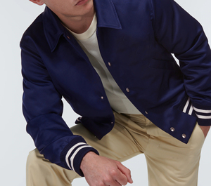 Chaqueta Deportiva Ligera de Satén para Hombre, Estilo Universitario, con Logotipo Bordado Personalizado en la Parte Delantera, Estilo Urbano, Disponible en Varios Tamaños - Product Image 5