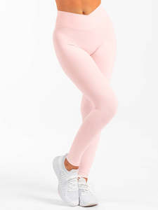 Venta al por mayor personalizado Rosa almizcle NKD cintura cruzada banda Leggings alta Cruz sobre la cintura y ropa activa moda gimnasio Leggings para mujeres - Product Image 2