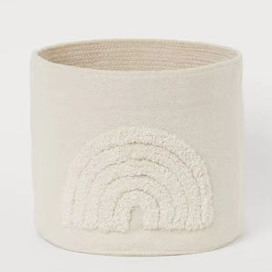 Cesta de almacenamiento tejida a mano de lujo Patrón bohemio Tejido plano Plegable Fabricante directo de fábrica de ITHL - Product Image 1