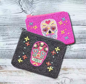 Mini sac à fermeture éclair avec broderie porte-monnaie perlé à la main couleur personnalisée Design classique pour femmes et filles par MD HANDICRAFTS - Product Image 1