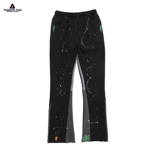 Pantalones de chándal para hombre de alta calidad con serigrafía de alta calidad, pantalones de chándal acampanados informales con cintura con cordón, pantalones de chándal acampanados - Product Image 4