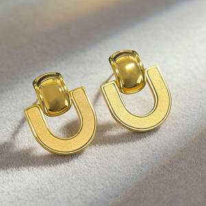 Pendientes de Acero Inoxidable para Mujer, Chapados en Oro de 18K, Estilo Vintage, Joyería Elegante en Color Oro y Plata para Aniversario - Product Image 2