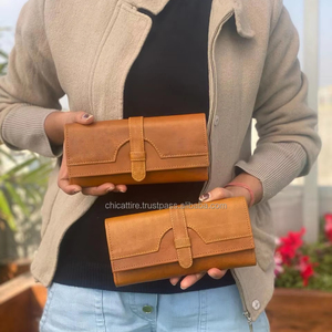 Recién llegado, bolso de mano de cuero genuino, monedero, bolso de mano elegante para mujer, uso de parches occidentales, carteras, colección elegante - Product Image 2