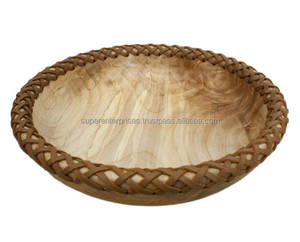 Acacia, mangue, bols de service en bois de qualité supérieure décoration intérieure articles de cuisine bols à salade avec dessus poli - Product Image 1