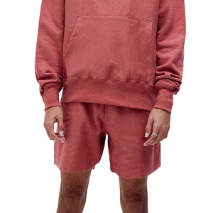 Nouveau sweat à capuche respirant de haute qualité hommes personnalisation ensembles courts 100% coton polaire blanc plaine vêtements fabrication bon prix - Product Image 6