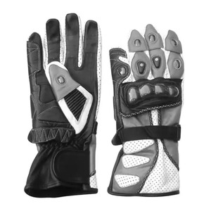 Guantes de carreras con diseño de logotipo personalizado para hombres y mujeres, equipo de moto de cuero genuino para verano, invierno, carretera, protección de brazos y manos - Product Image 2