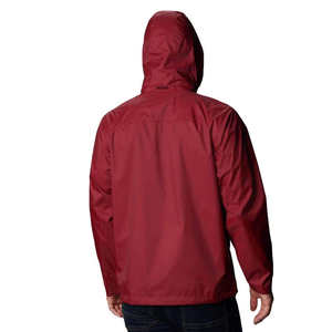 Chaqueta de lluvia impermeable para hombre con capucha extraíble, tela transpirable, cremalleras de Color marrón sólido, chaqueta de lluvia para exteriores - Product Image 3