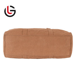 Nouveau sac de voyage en toile de coton ciré imperméable élégant grand Durable pour hommes femmes garnitures en cuir véritable pour voyage en plein air en famille - Product Image 5