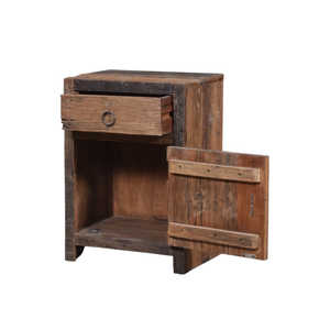 Modern Luxury Wooden <b>Bedside</b> Smart European <b>Mirrored</b> Finish for Bedroom Furniture for Home Apartment Includes Wireless Charging - Product Image 3