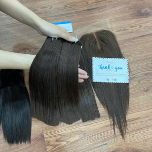 100% cheveux de trame droite en os de haute qualité Extensions de cheveux bruts trame à double tirage cheveux vietnamiens couleur brune prêt à expédier - Product Image 4
