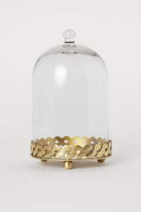 Cubierta de cúpula de vidrio de lujo con base dorada decorativa, soporte de exhibición, campana, tarro, cúpula de vidrio, escaparate, portavelas, Mesa - Product Image 2