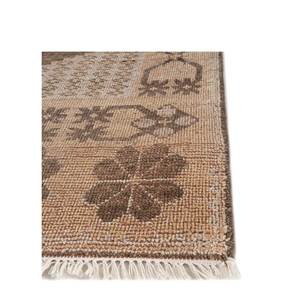 Erbe Hand Knotted <b>Wool</b> Rugs Beige <b>Brown</b> Geometric for Home Living Hallway Entryway Bedroom-Rectangle Puzzle Design-RGS-1501 - Product Image 4