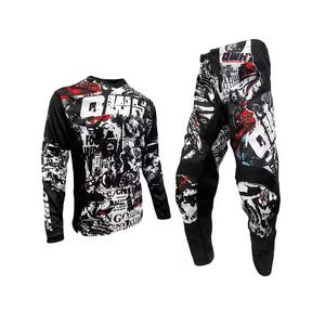 Conjunto de Ropa de Carreras de Motocross, 100% Poliéster, Alta Calidad, Manga Larga, Transpirable, Resistente al Viento, Nombre del Equipo Personalizado - Product Image 1