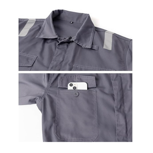 Overol reflectante Premium personalizado de alta visibilidad, ropa de seguridad de 2 piezas, herramienta de cintura elástica, bolsillos, entrenamiento de artes marciales - Product Image 3
