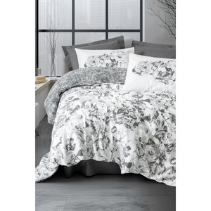 Juego de Funda Nórdica Doble de Algodón Florva Antracita, Tamaños King y Twin, Diseño Floral Tejido, Ropa de Cama Fresca para el Hogar, para Navidad - Product Image 1