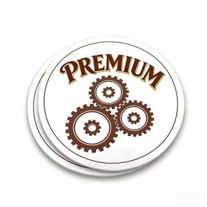 Posavasos de Papel Personalizados con Logotipo Impreso en Silicona, Absorbentes de Agua, para Oficina, Hotel, Té, Cerveza y Bebidas - Product Image 1