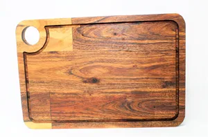 Planche à découper en bois écologique et durable de qualité alimentaire OEM avec logo gravé personnalisé vente en gros accessoire de cuisine - Product Image 5