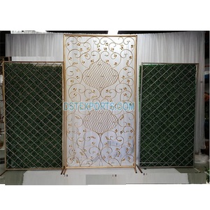 Candelabro de Metal con diseño Floral para escenario, decoración de escenario de boda, pared de Metal, venta al por mayor - Product Image 1