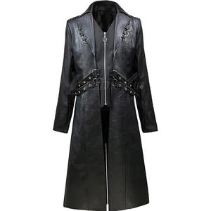 La mejor calidad, precio al por mayor, abrigo de cuero para hombre, hecho a medida, abrigo de cuero ligero más vendido para hombre - Product Image 1