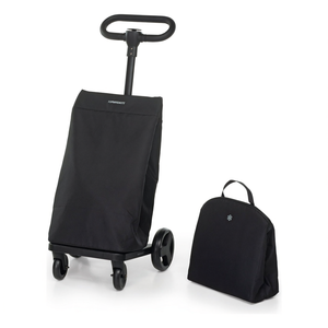 Heavy Duty Folding Shopping <b>Trolley</b> with 46L Thermal Bag Black Aluminium and Steel Frame - Product Image 3