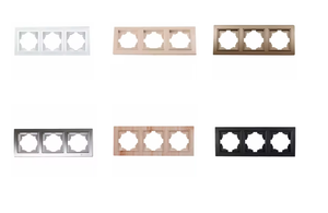 Gran oferta, piedra plateada moderna, plástico ABS, 16A, 220V, estándares UE/Reino Unido/EE. UU., interruptor de enchufe de Marco Triple para uso en el hogar y la Oficina, alta calidad - Product Image 2