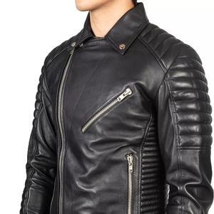 Veste en cuir véritable pour homme PUFFIN SPORTS, automne-hiver, style streetwear, écologique, respirante, meilleures vestes pour homme - Product Image 3
