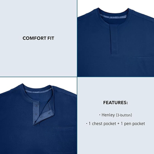 Vêtements de soins de santé pour hommes personnalisés, élégants et confortables, uniformes quotidiens, tissu tricoté léger avec un look personnalisé - Product Image 4