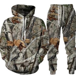 Otoño Invierno sudaderas con capucha trajes plantas caza 3D impreso Animal chándal/pantalones manga larga pulóver de gran tamaño sólido Venta caliente - Product Image 4