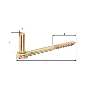 Galvanised 13x165mm <b>Screw</b>-in Clamp with Thick-Film Passivated GAH Hooks Product Category - Product Image 3