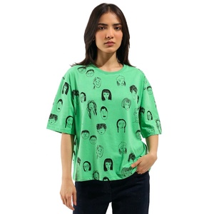 เสื้อยืดสตรีทผ้านุ่มคุณภาพสูงเสื้อโอเวอร์ไซส์สำหรับผู้หญิงขายส่ง - Product Image 1