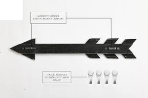Arrow Decor, Black Wood Arrow Sign Wall Decor-Decorativo Farmhouse Home Wall Hanging Decor, 2 Pack - Product Image 4