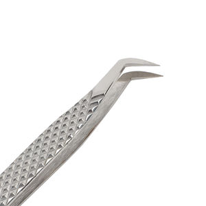 Pince à cils de nouvelle conception avec pointe dorée et poignée diamantée Pince à épiler pour extension de cils Logo en acier inoxydable durable - Product Image 4