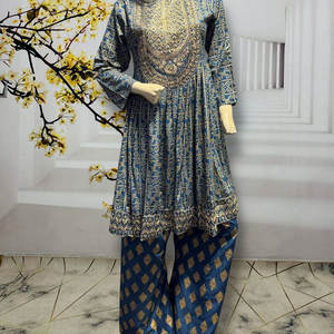 ชุดปักลายสไตล์ดีไซเนอร์สำหรับผู้หญิงซาลวาร์คามีซสามชิ้น - Product Image 5