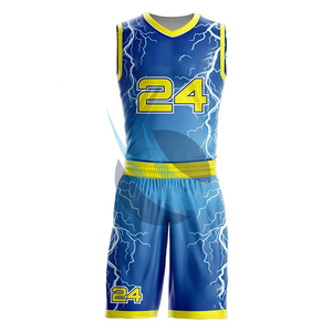 Tissu doux 100% polyesters fabriqués aux couleurs attrayantes Uniforme de basket-ball par sublimation Uniforme de basket-ball entièrement imprimé de bonne qualité - Product Image 6