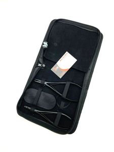 Pince d'extension de cheveux professionnelle en acier inoxydable noir mat pince à cheveux pince à cheveux boucle outils d'extension de cheveux - Product Image 5