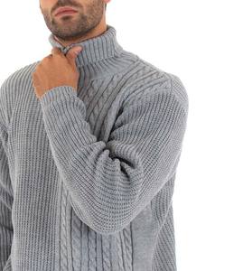 2025 New Design Knitted <b>Sweaters</b> <b>Mens</b> O-neck Gray Long Sleeve Fashion Style Street Wear Casual Blank Breathable <b>Wool</b> <b>Sweater</b> <b>Men</b> - Product Image 6