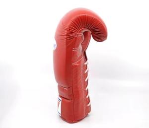 Gants de boxe professionnels en cuir de vachette 100% véritable, personnalisés avec logo, pour sparring, fermeture auto-agrippante, légers, Sanda - Product Image 4