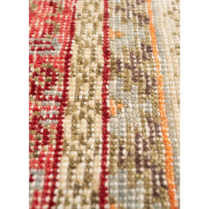 Erbe Ivory Hand Knotted Wool <b>Rugs</b> Striped and Abstract Pattern 9x12 Rectangle Hallway for Living Room Gs-7180 - Product Image 3