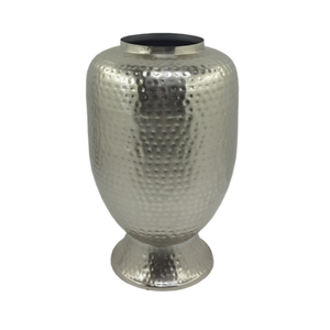 Hammered Design Metal Flower <b>Vase</b> Silver Finished for Home Living Room Tabletop Decoration Customized Handmade Metal <b>Vase</b> - Product Image 1